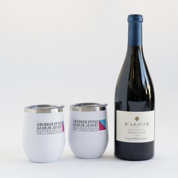 Wine and logo tumblers